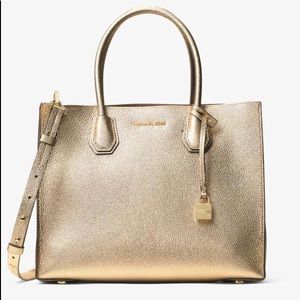 Michael Kors Large Mercer Pale Gold Tote Bag